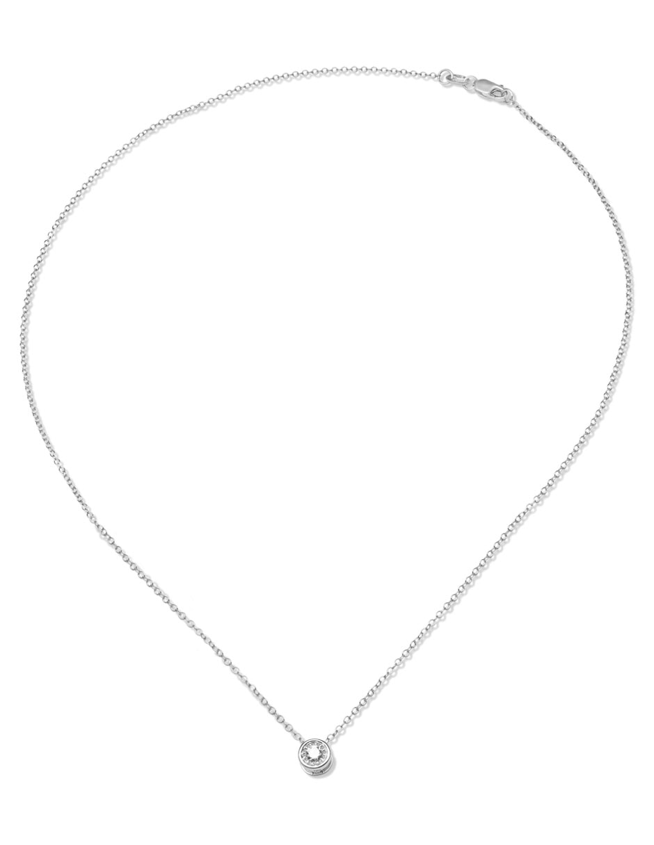 Collar de oro blanco 14 K