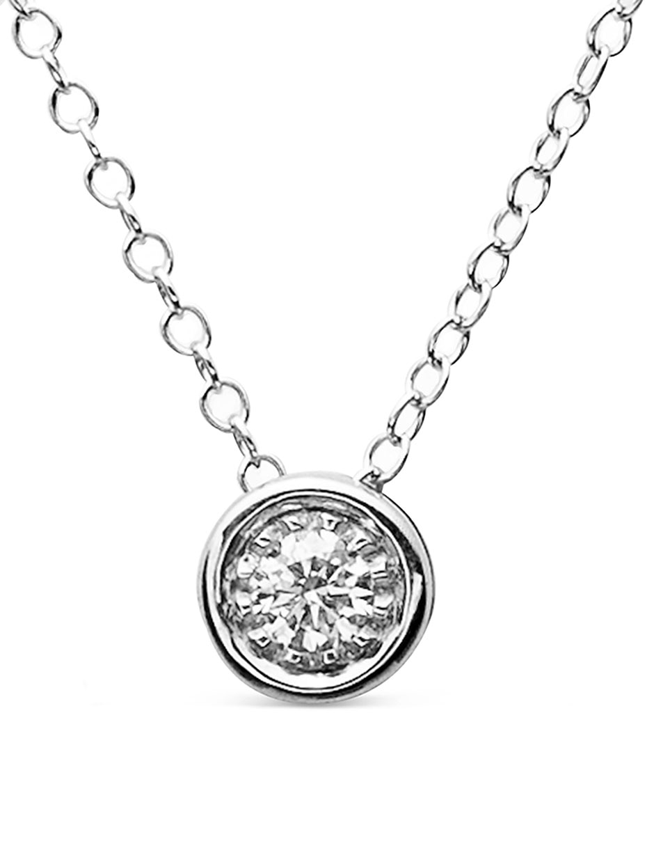 Collar de oro blanco 14 K 2