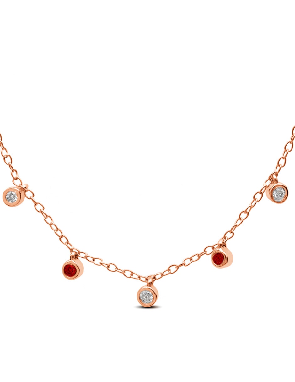Collar de oro rosa 14 K 2