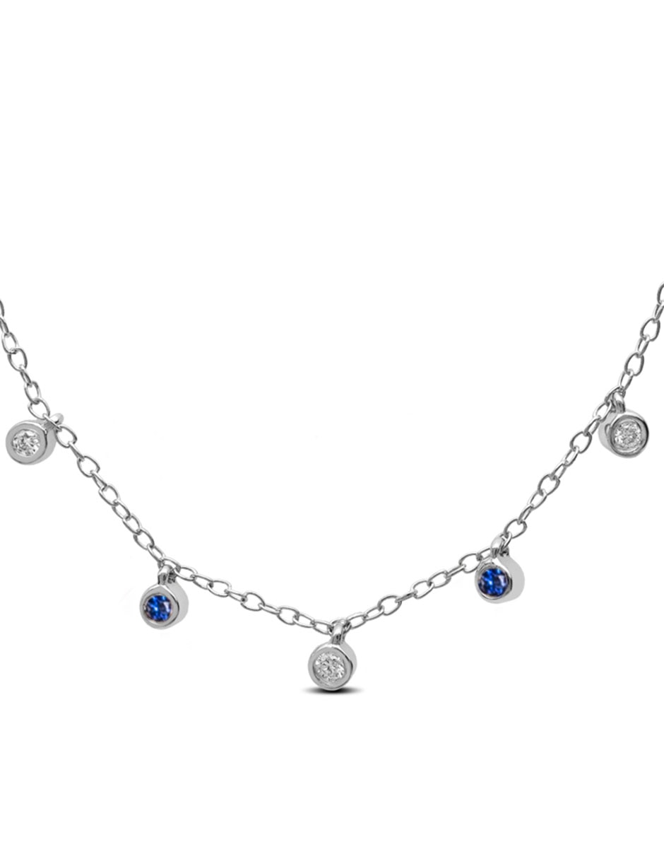 Collar de oro blanco 14 K 2