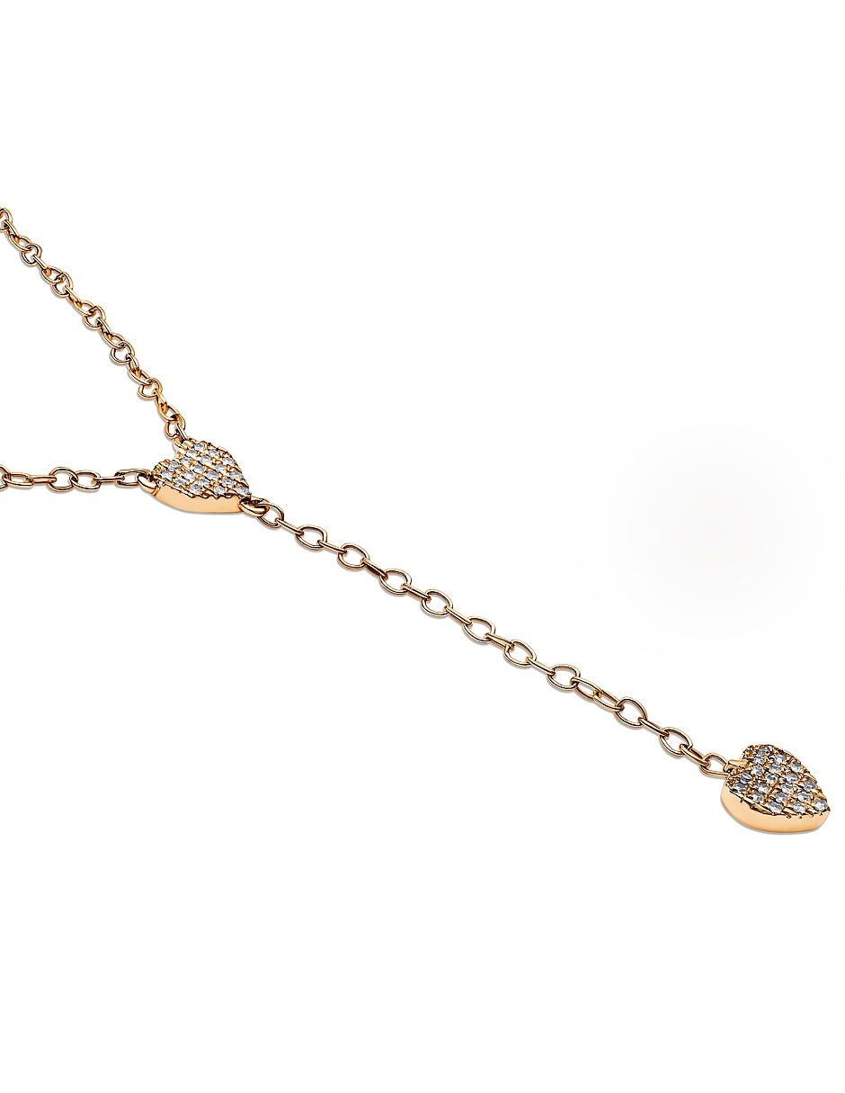 Collar de corazón de oro blanco 14 K 2