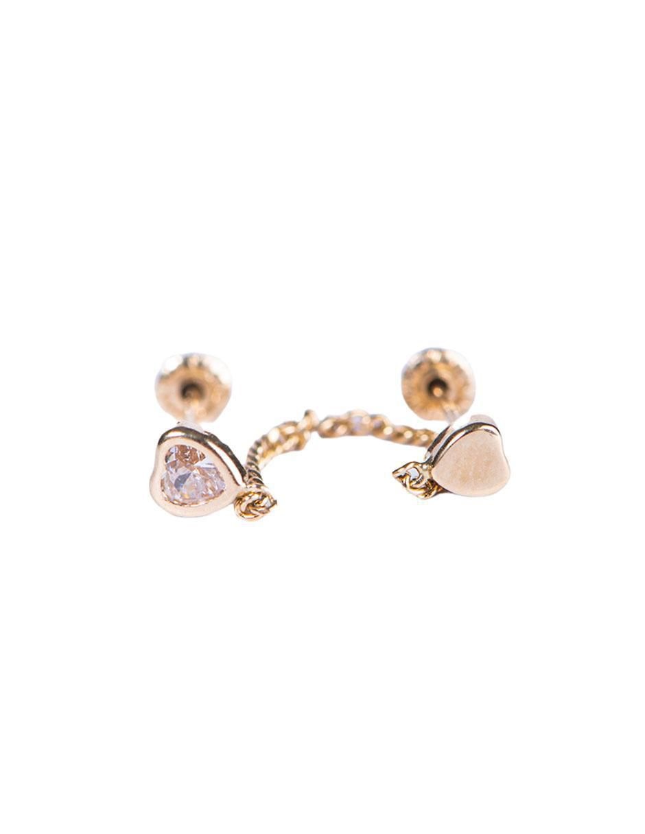 Piercing de corazón de oro con acabado brillante zirconia Piercing de corazón de oro con acabado brillante zirconia