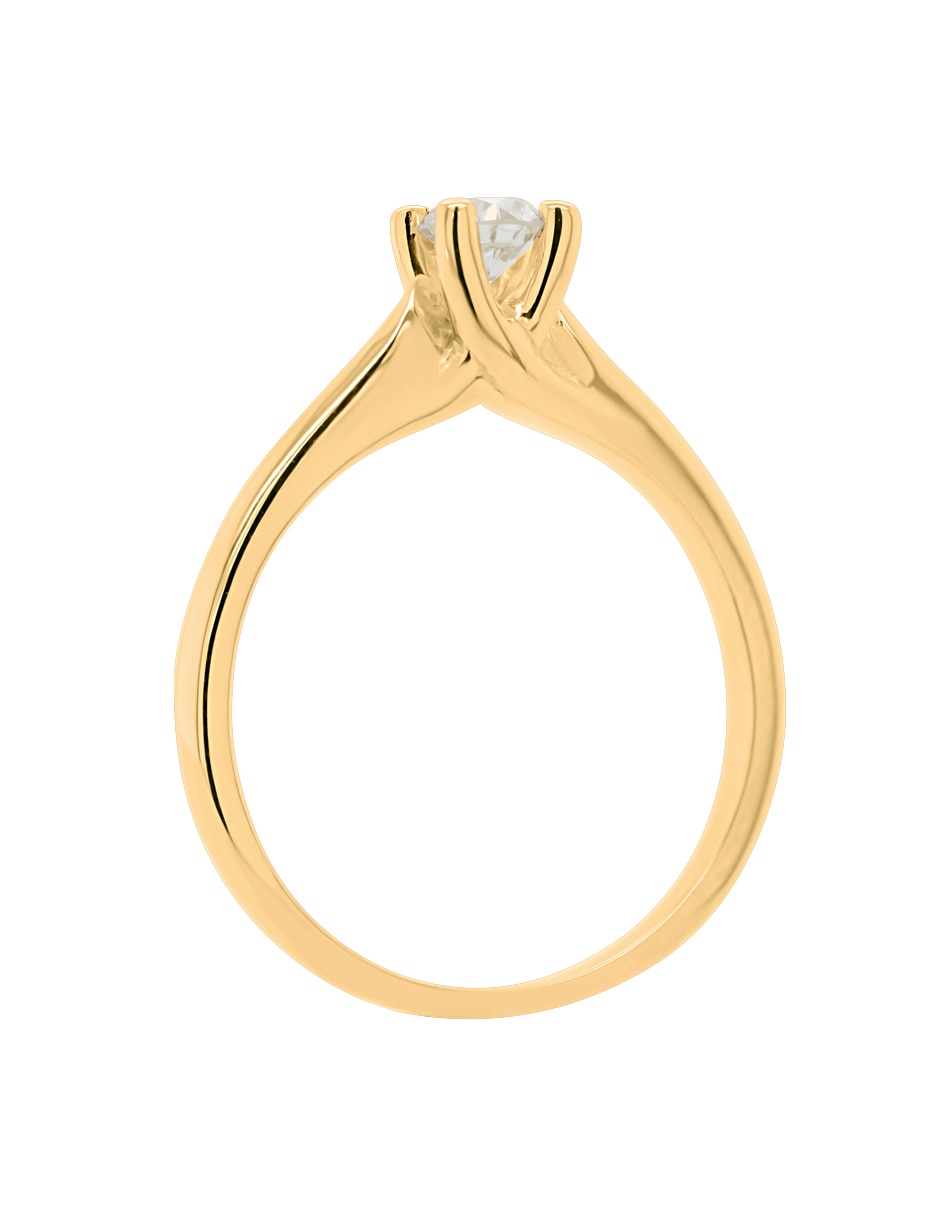 Solitario de oro amarillo 14 k 3