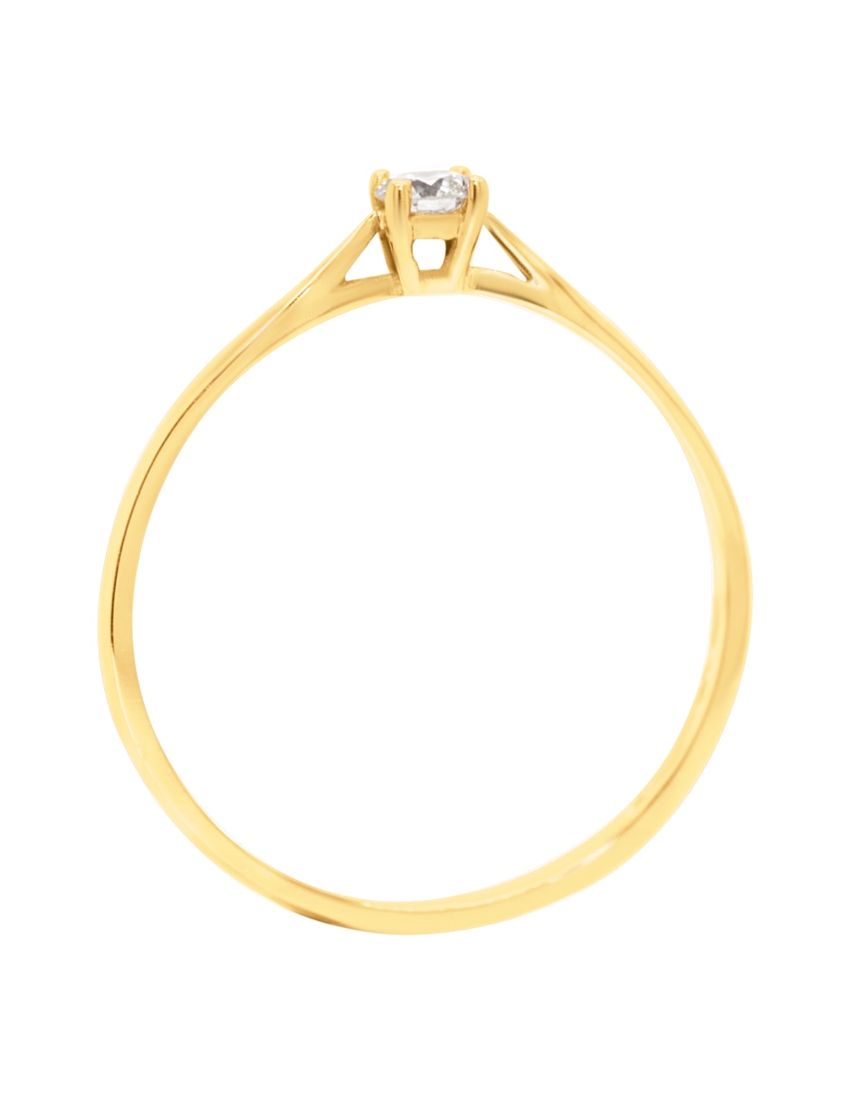 Solitario de oro amarillo 14 k 3