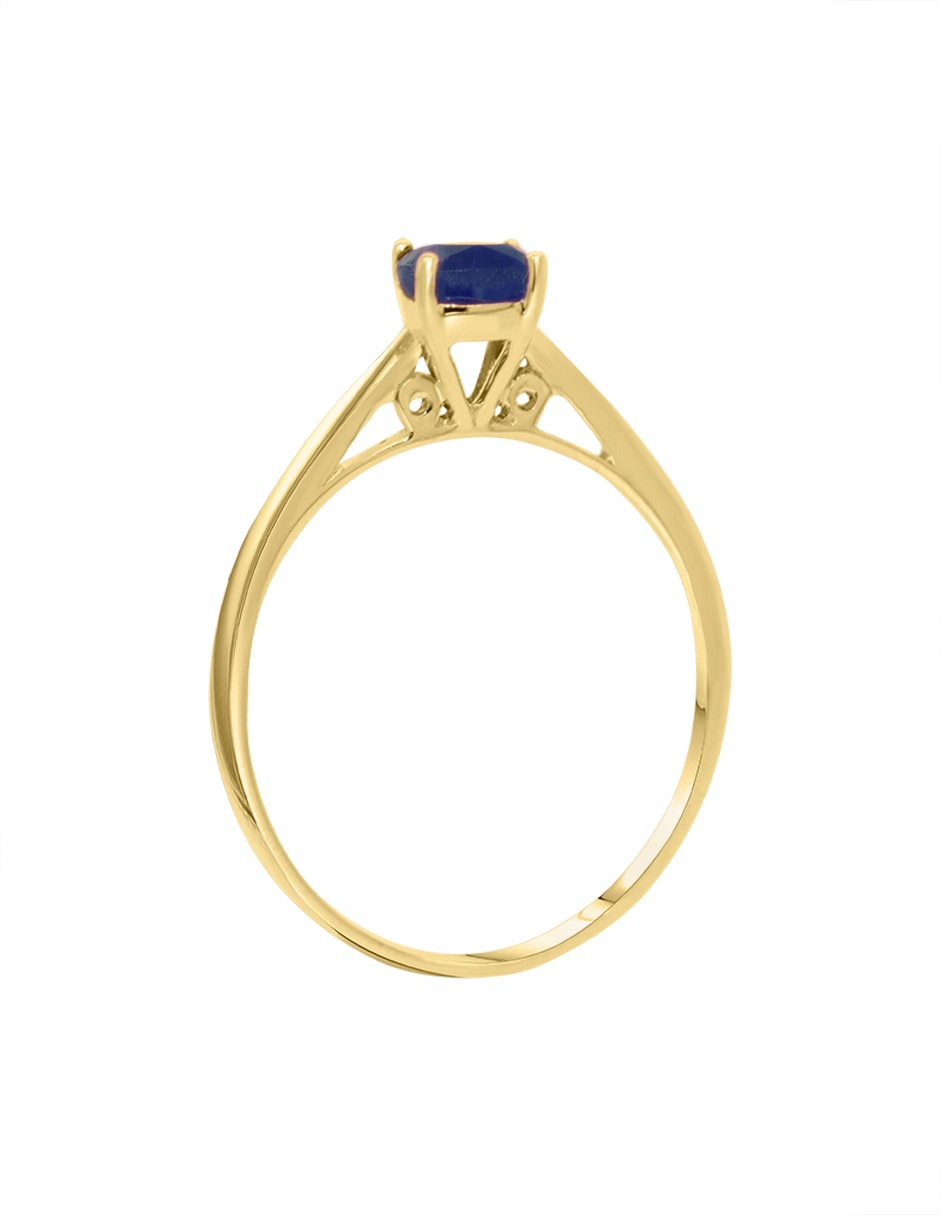 Anillo cuadrado 14 k de oro amarillo brillante 2