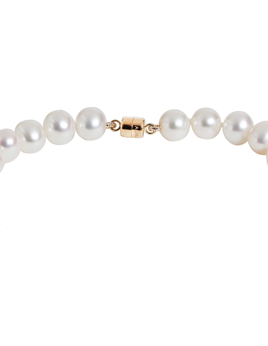 Pulsera de oro amarillo 14 k con acabado lustre 2