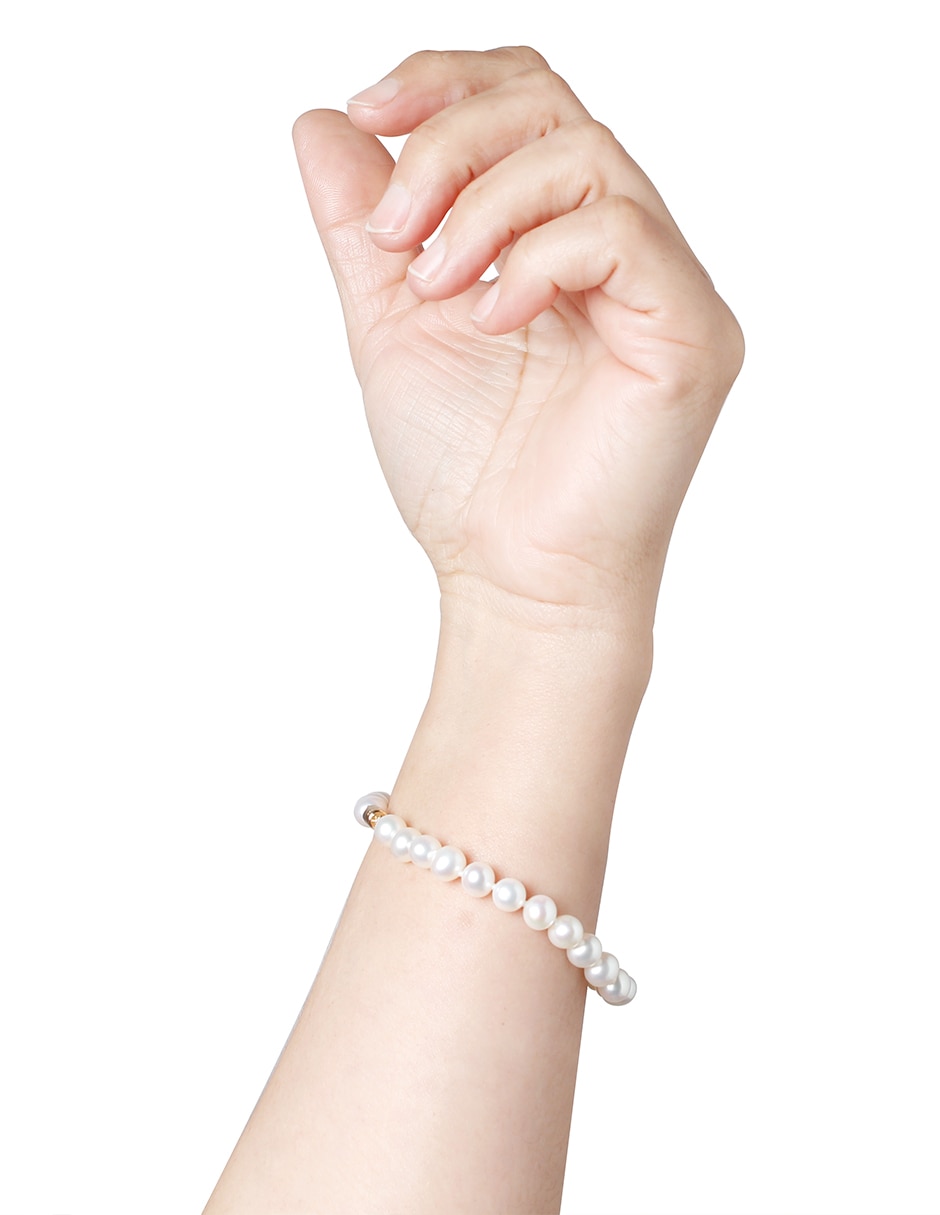 Pulsera de oro amarillo 14 k con acabado lustre 3