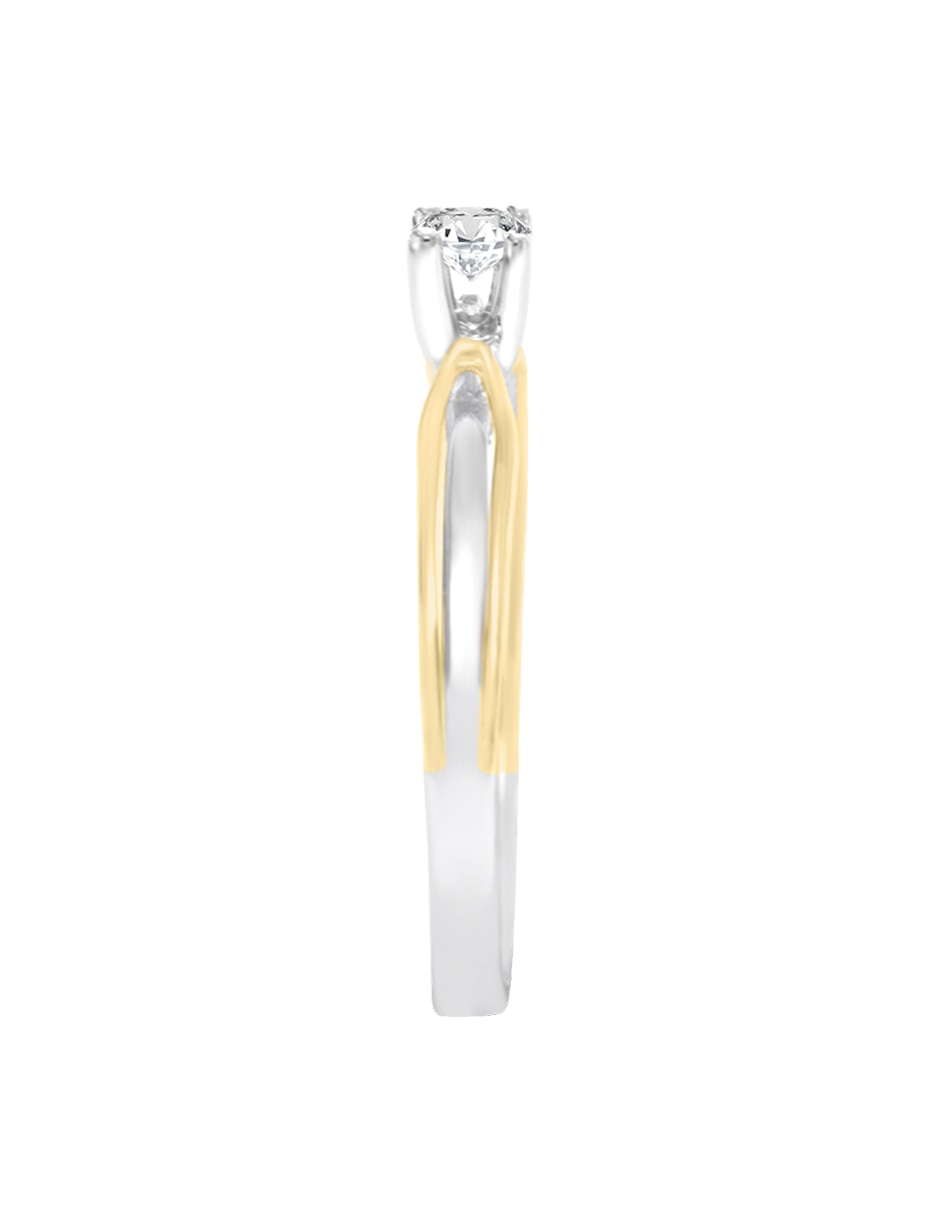 Anillo de compromiso de oro blanco 14 k Fabianne diamante 2