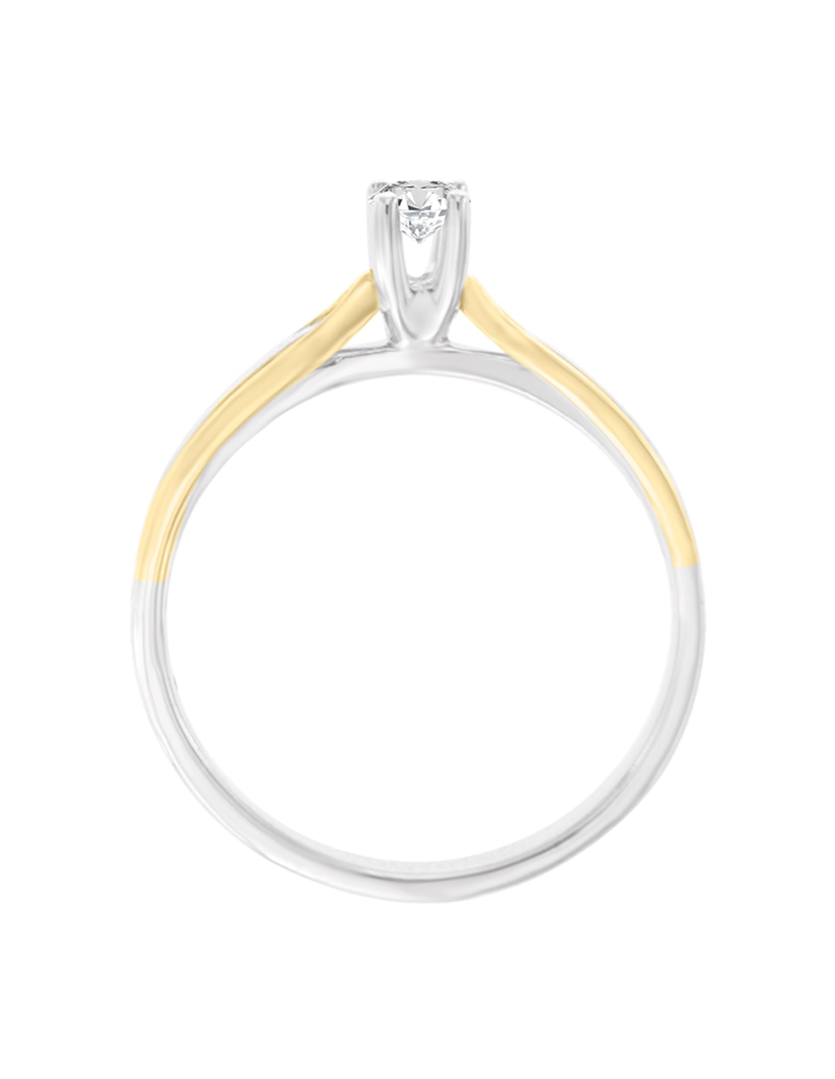 Anillo de compromiso de oro blanco 14 k Fabianne diamante 3