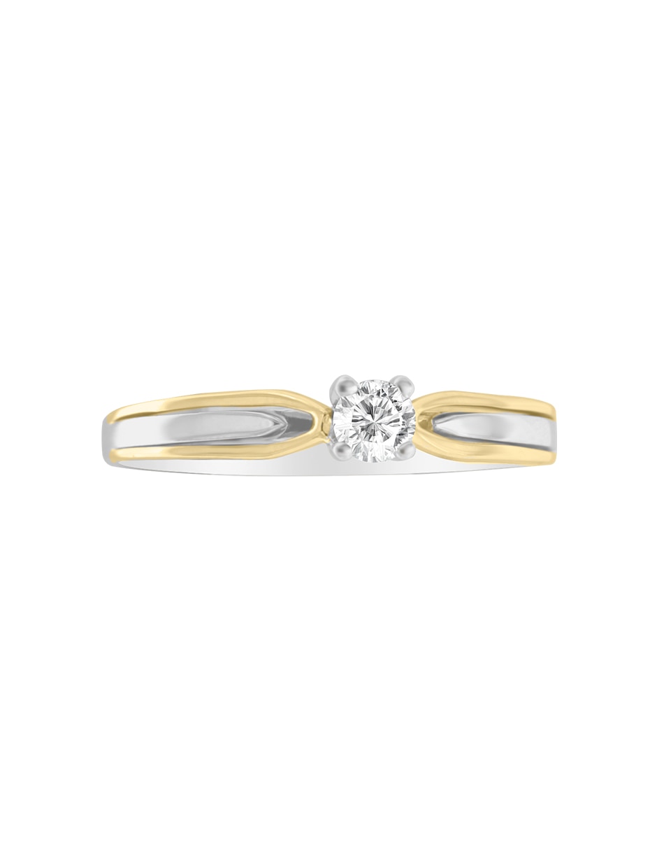 Anillo de compromiso de oro blanco 14 k Fabianne diamante 4