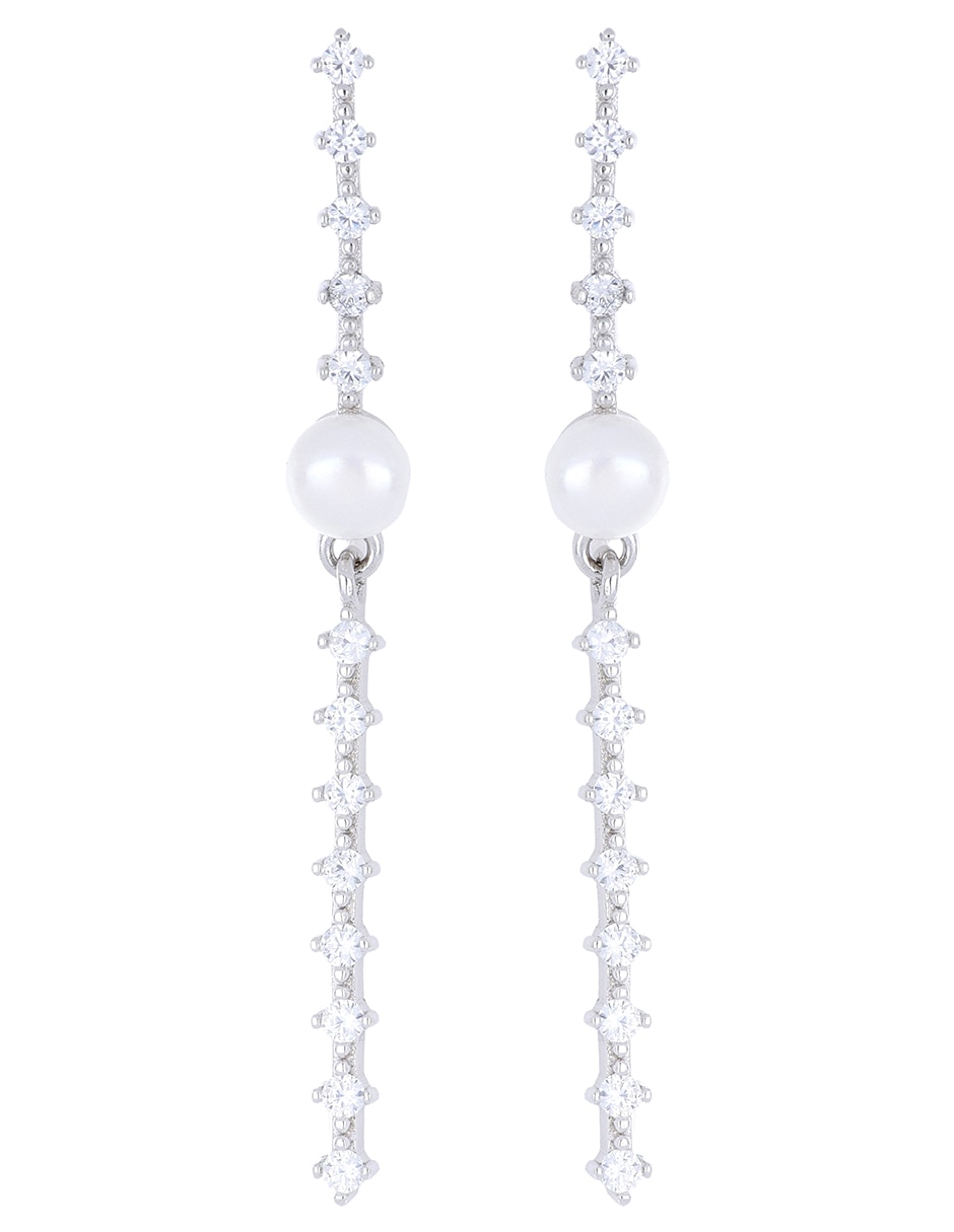 Aretes de plata P 925 perla