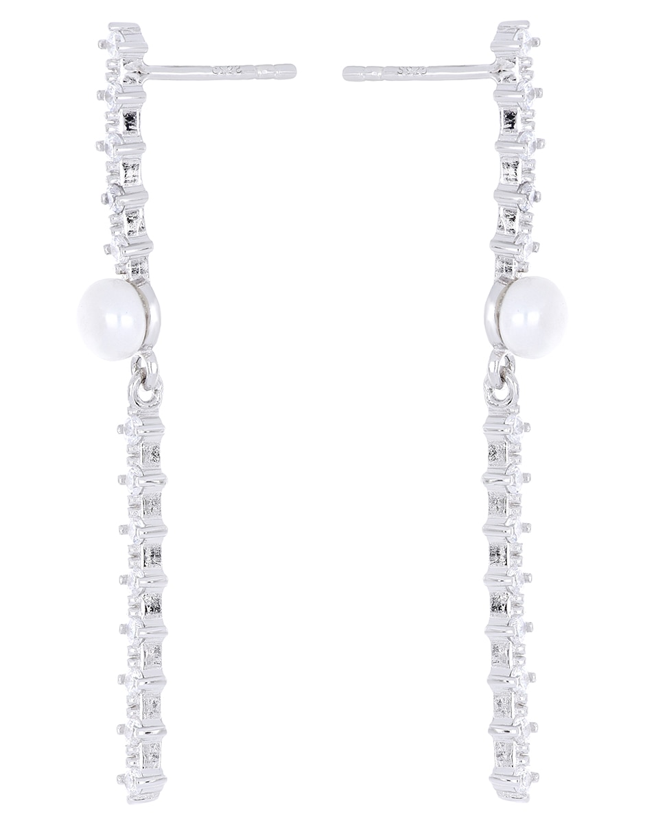 Aretes de plata P 925 perla 2