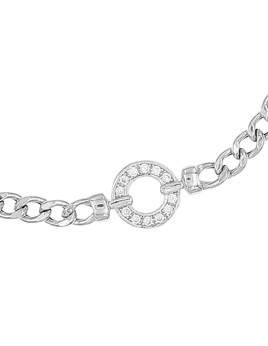 Pulsera de plata con circonita p 925 con acabado pulido 2