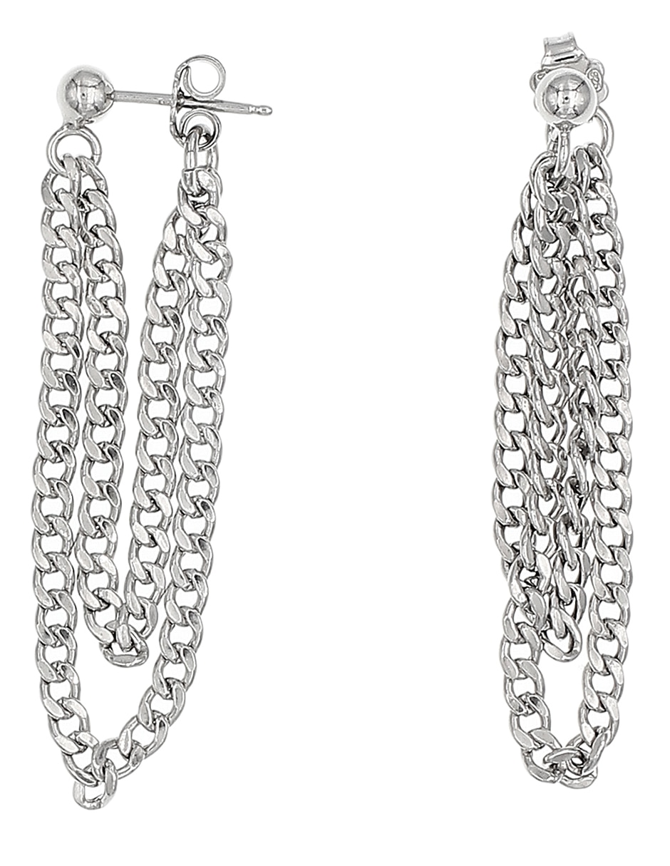 Aretes de plata P 925 con acabado brillante