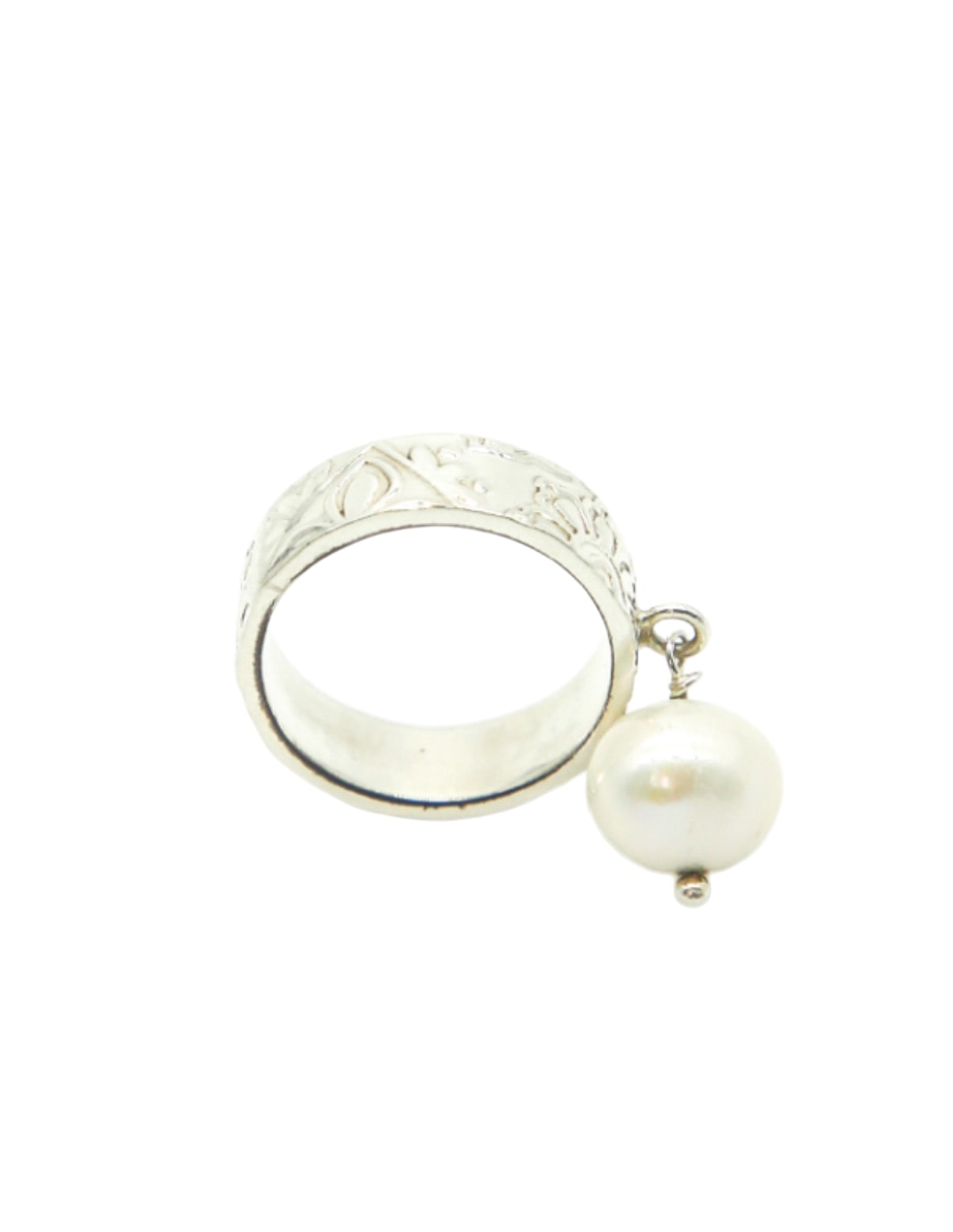 Anillo Perlas P 925 de plata perla pulido 2