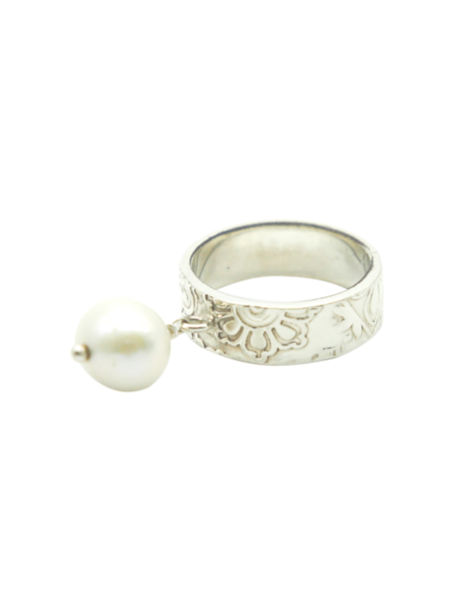 Anillo Perlas P 925 de plata perla pulido 3