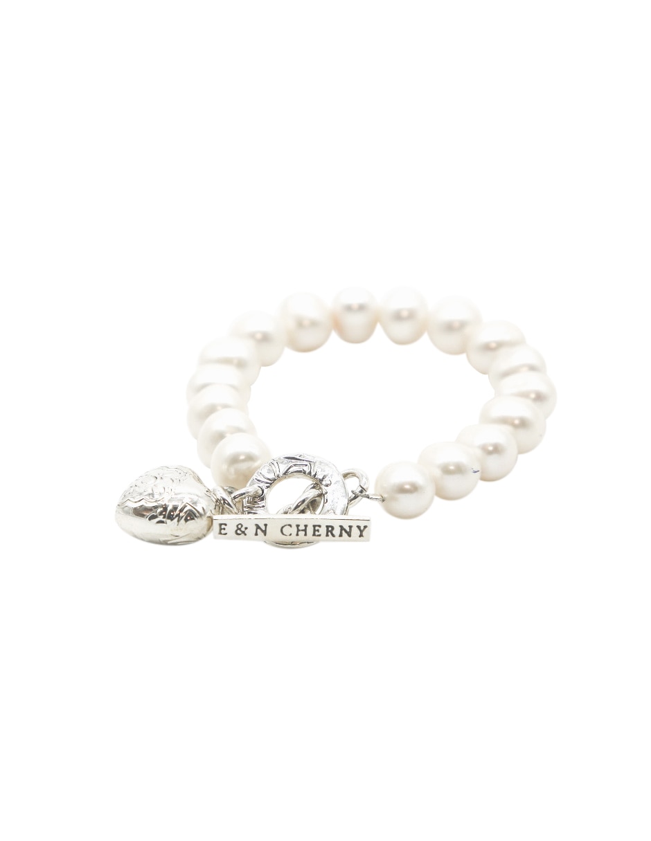 Pulsera de plata con acabado texturizado