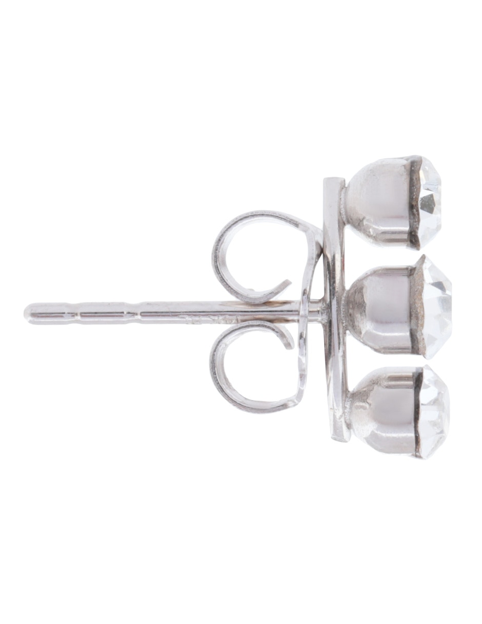 Piercing de oro blanco 14 K con acabado brillante cristal 3