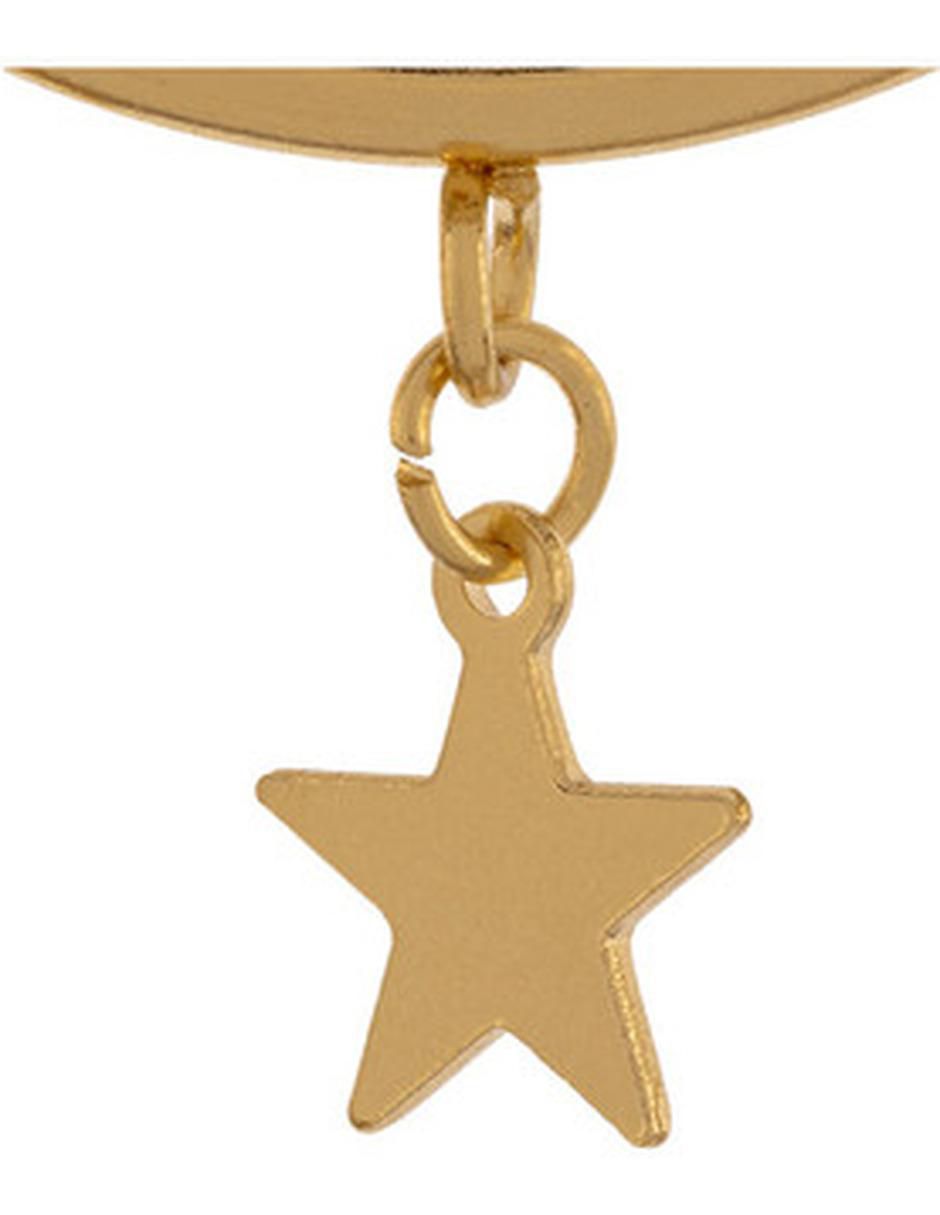Arracadas de estrella con acabado baño de oro zirconia 2