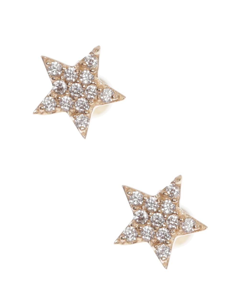 Piercing de estrella de oro con acabado brillante