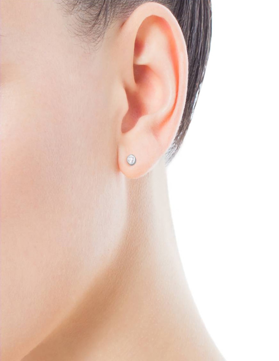Broqueles circulares Diamonds de oro blanco diamante 2