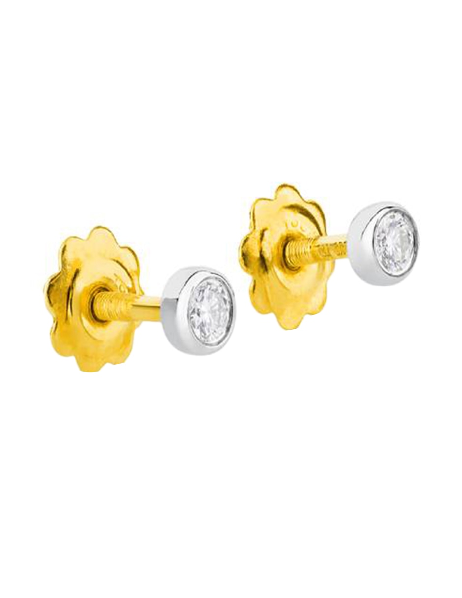 Broqueles circulares Diamonds de oro blanco diamante 3