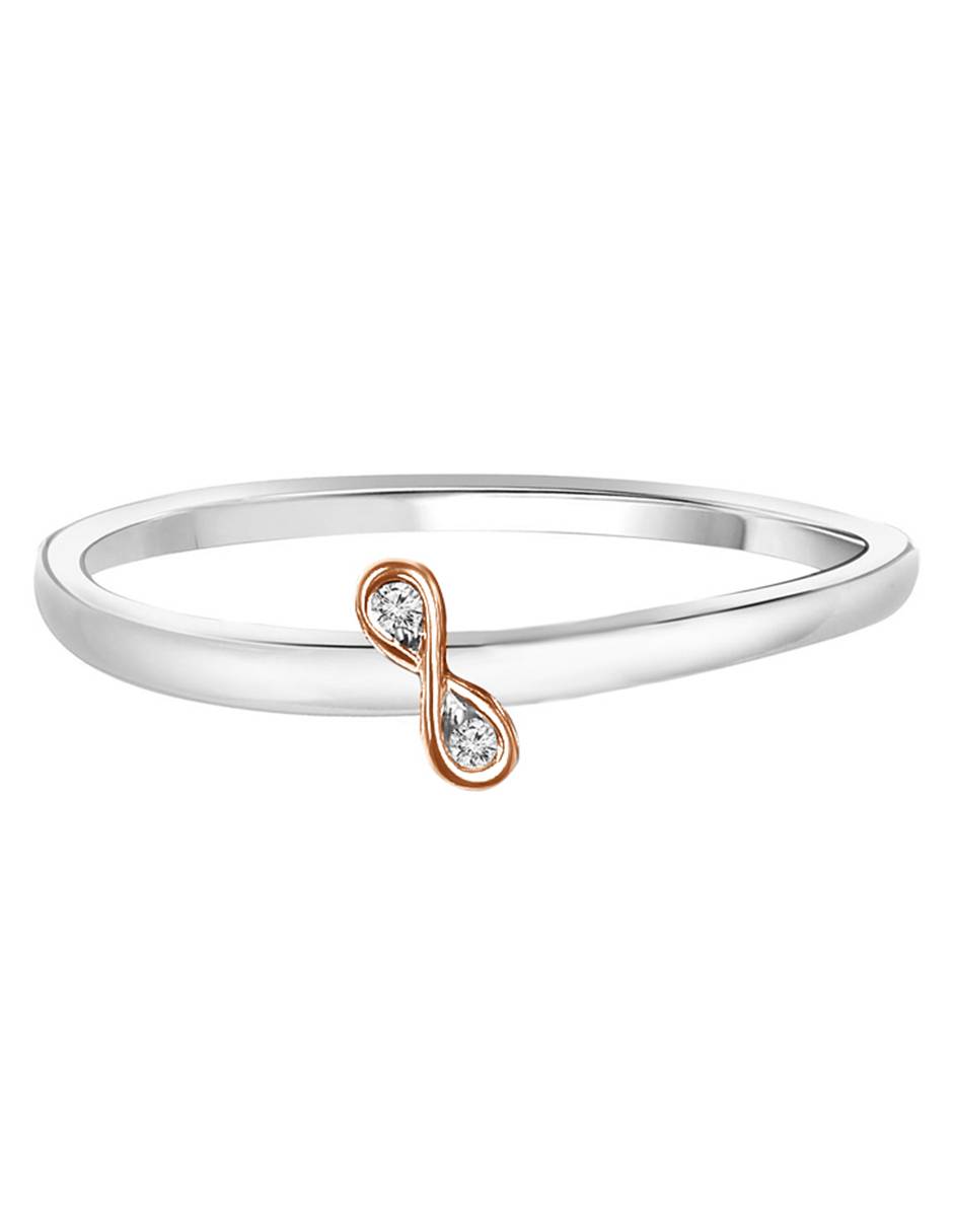 Anillo de plata diamante brillante