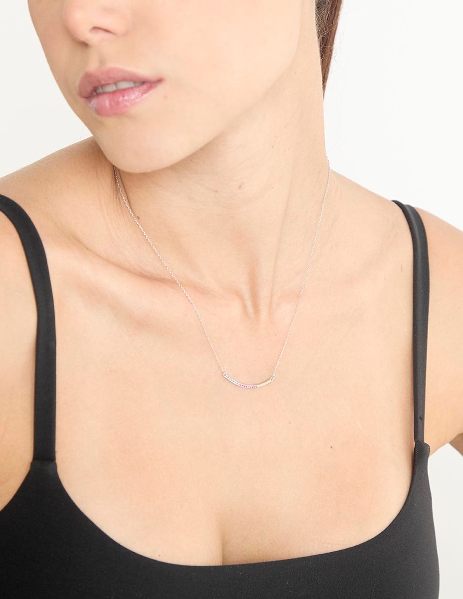 Collar de oro blanco 14 K 3