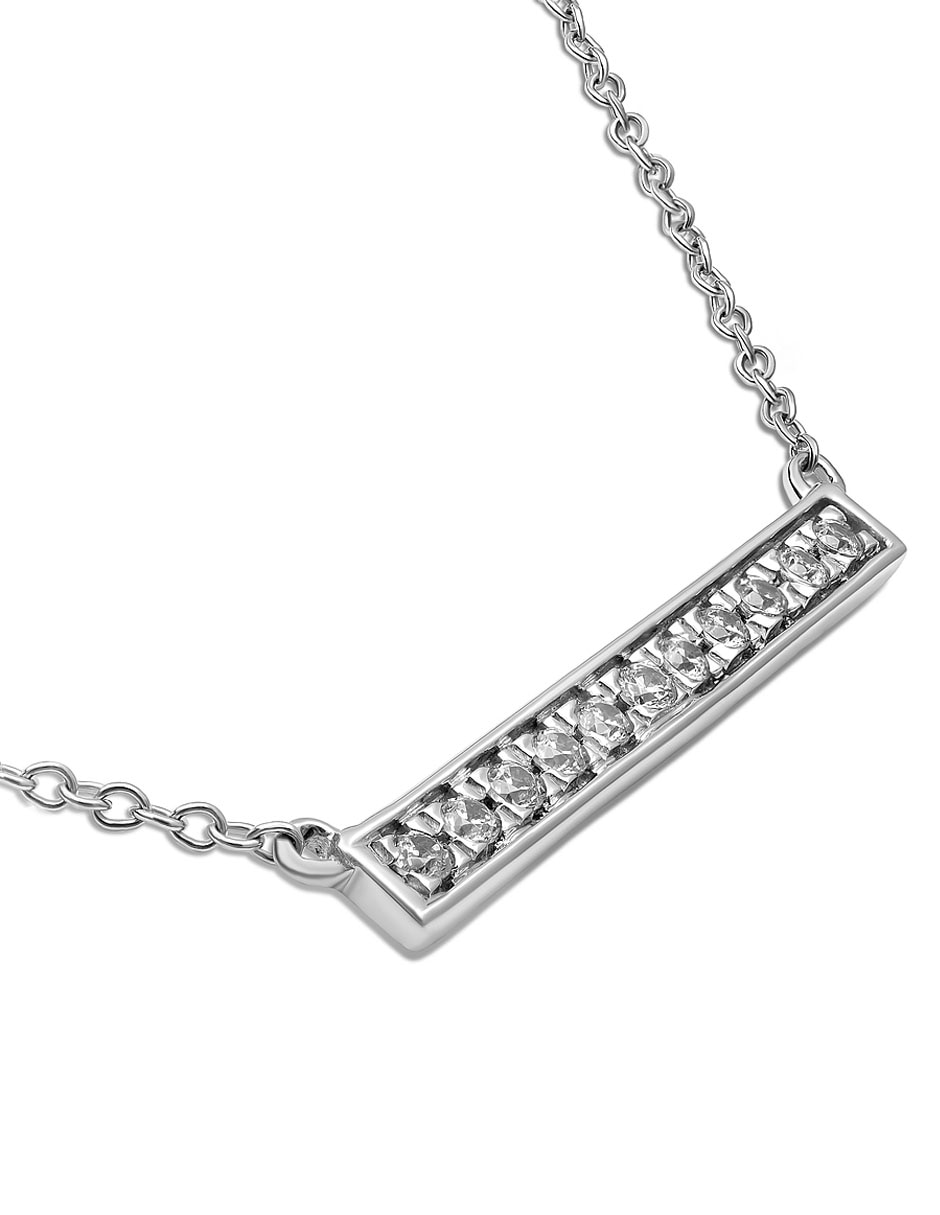 Collar de oro blanco 14 K 2