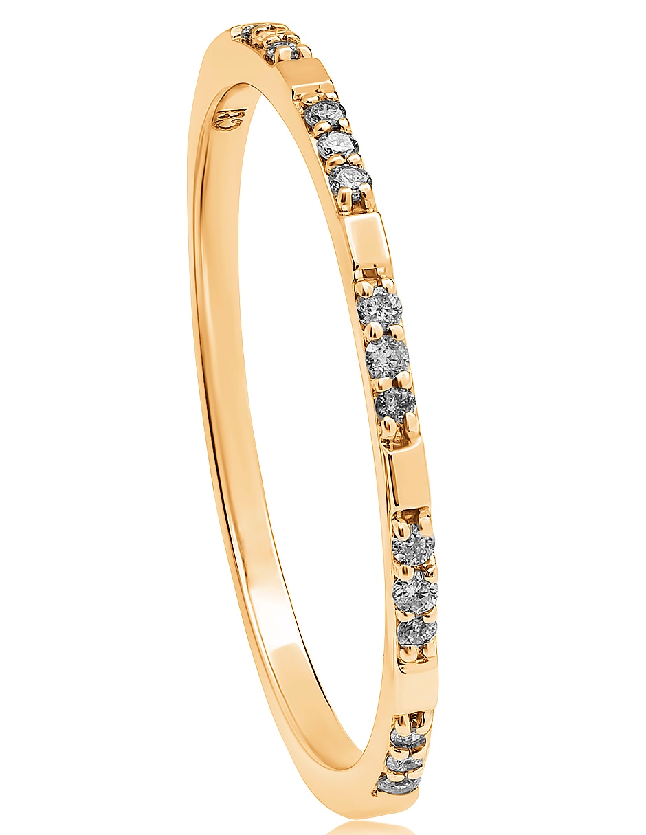 Anillo 14 k de oro diamante brillante 2