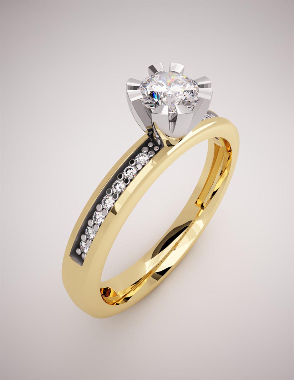 Anillo Fonelli 14 k oro amarillo Liverpool