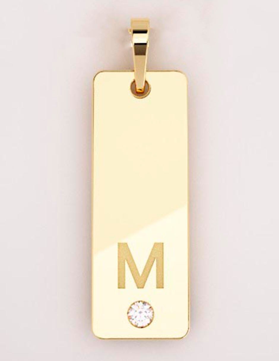 Dije de cadena de oro amarillo 14 K 2