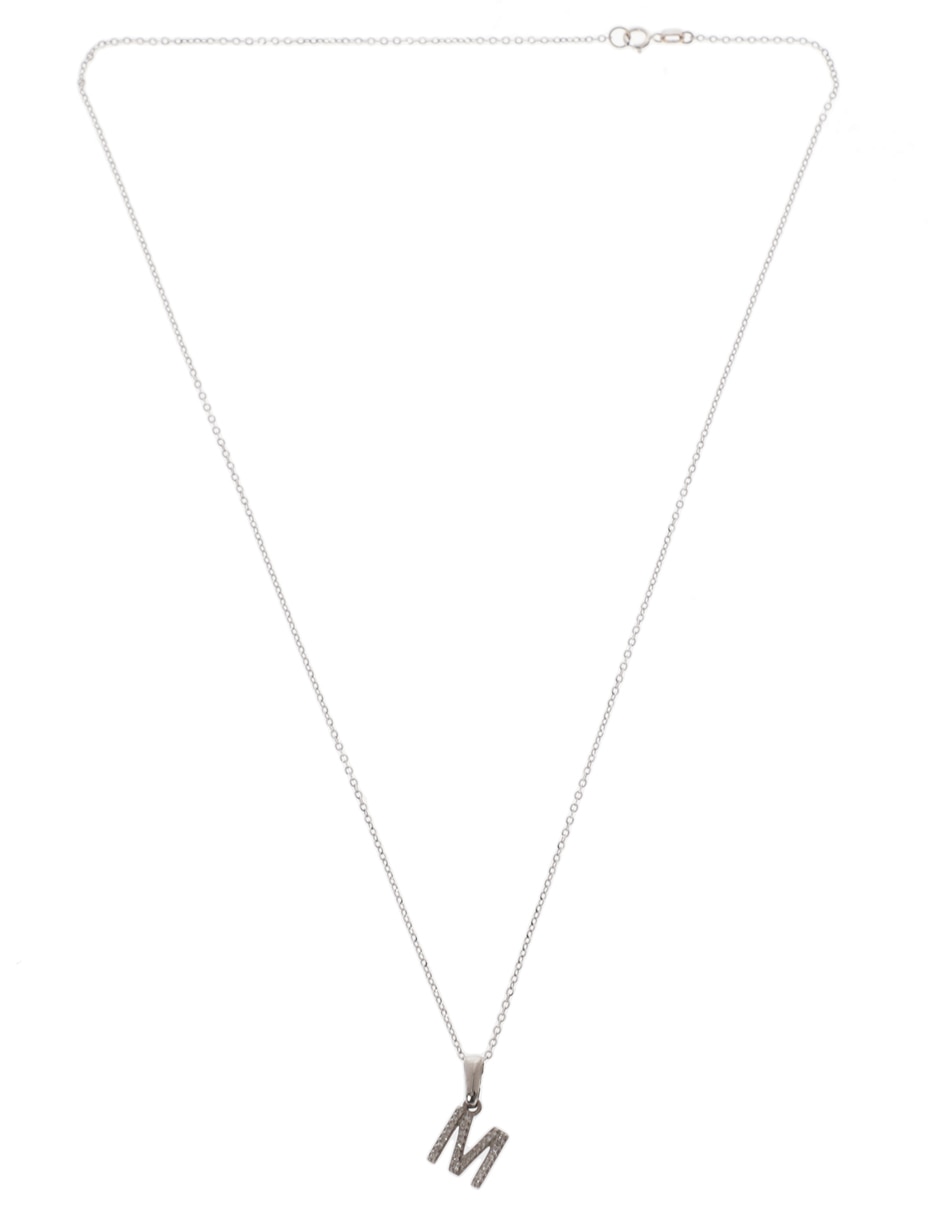 Collar de letras de oro blanco 2