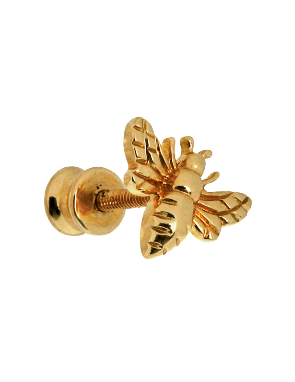 Piercing de abeja de oro amarillo 14 K con acabado brillante 2