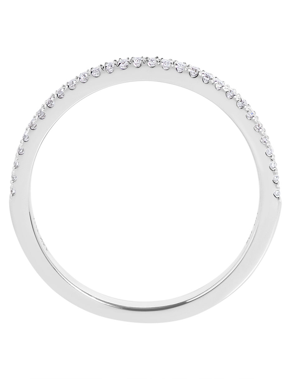 Anillo Riviere 14 k de oro blanco diamante brillante 2