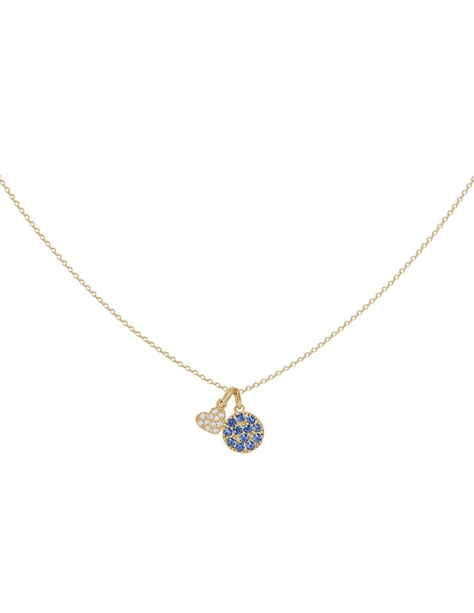 Collar de corazón de oro amarillo 14 K