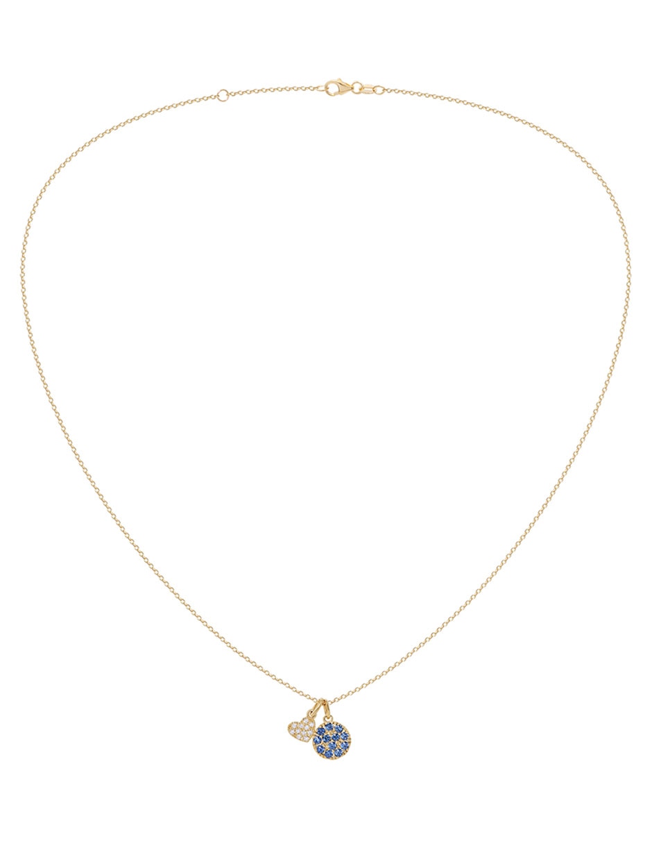 Collar de corazón de oro amarillo 14 K 2