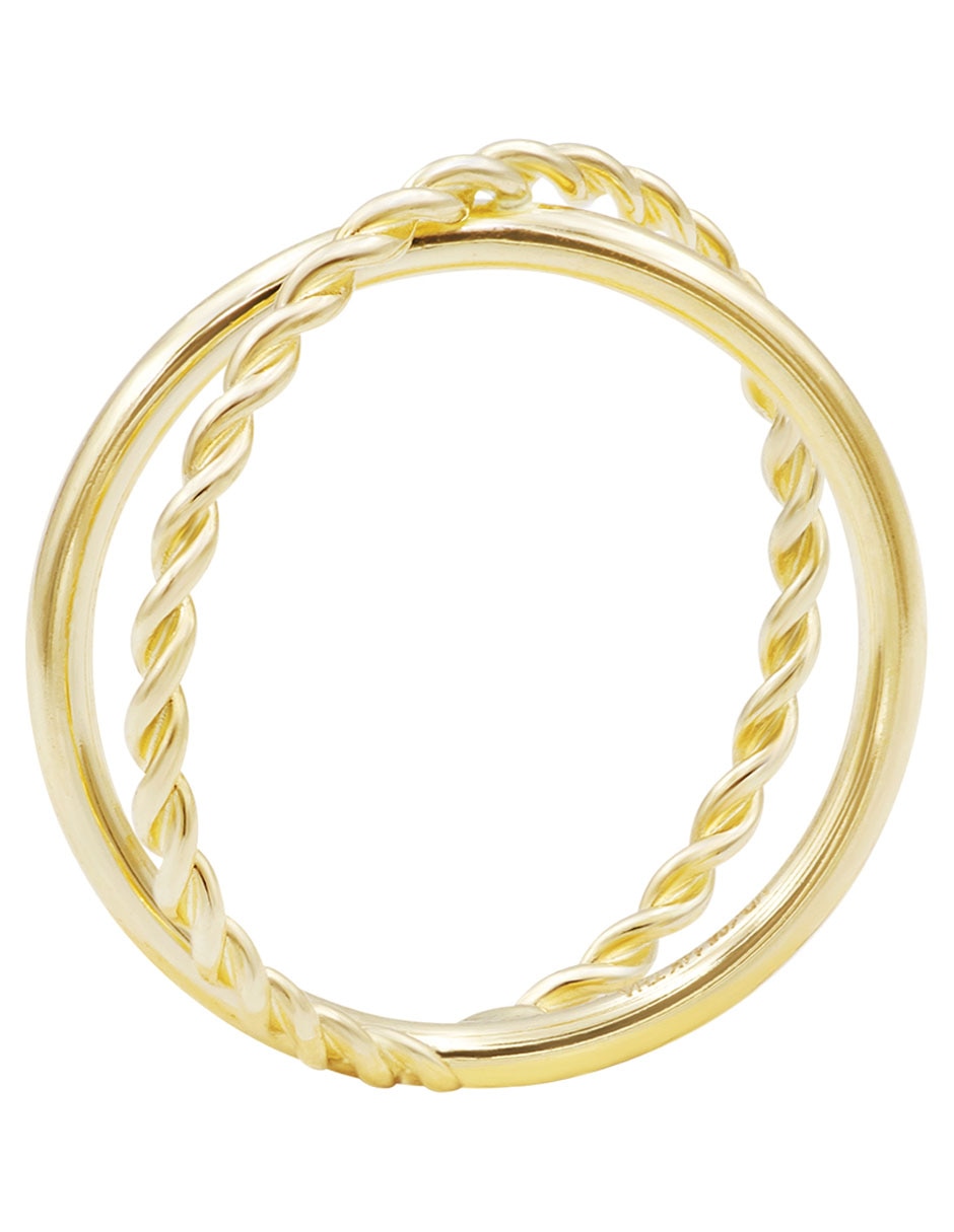 Anillo 14 k de oro amarillo pulido 2