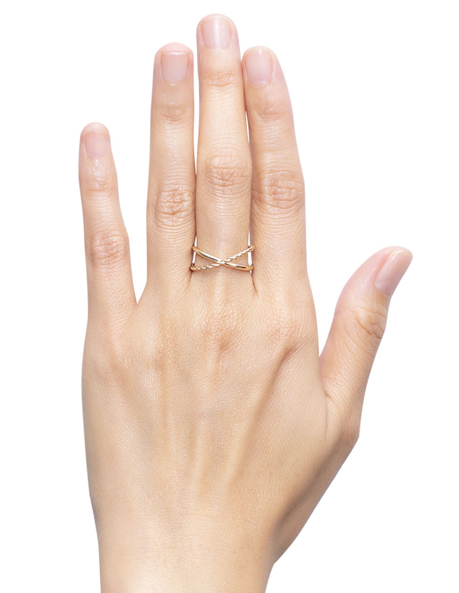 Anillo 14 k de oro amarillo pulido 4