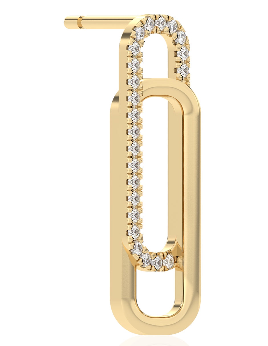 Aretes de oro con acabado brillante diamante 2