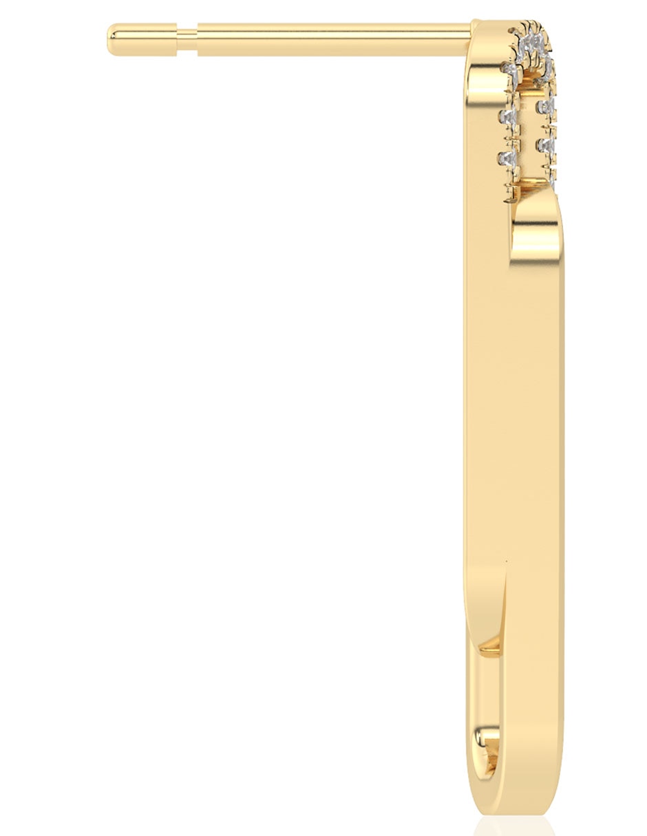 Aretes de oro con acabado brillante diamante 3
