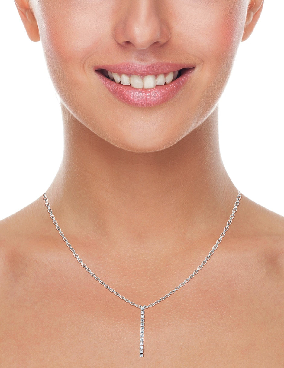 Collar Mimi Sky de oro blanco 14 K 3