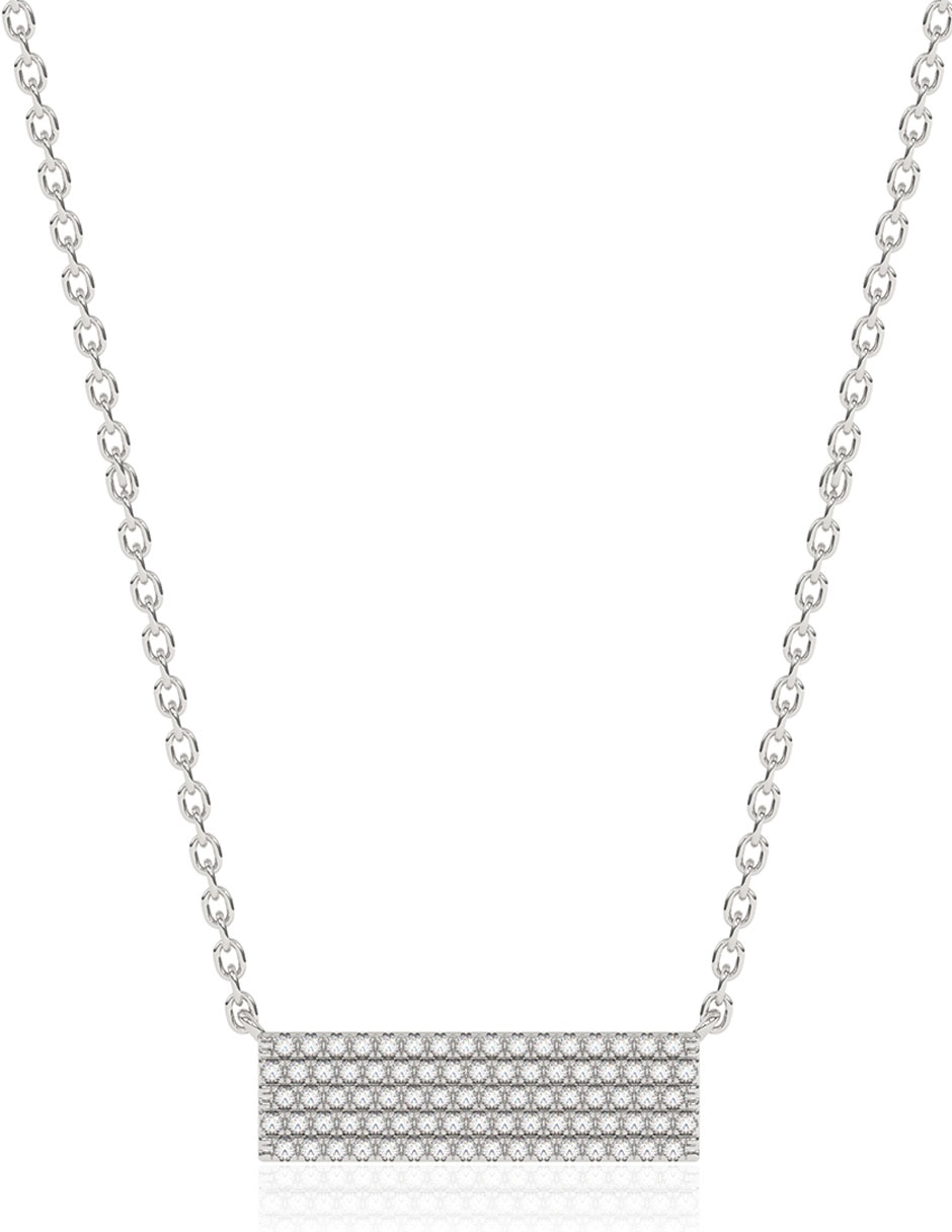 Collar de oro blanco 14 K