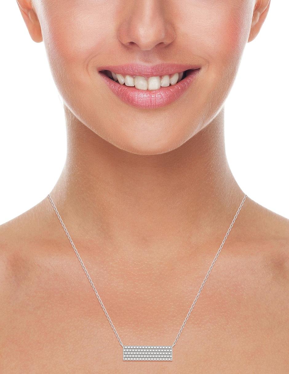 Collar de oro blanco 14 K 3