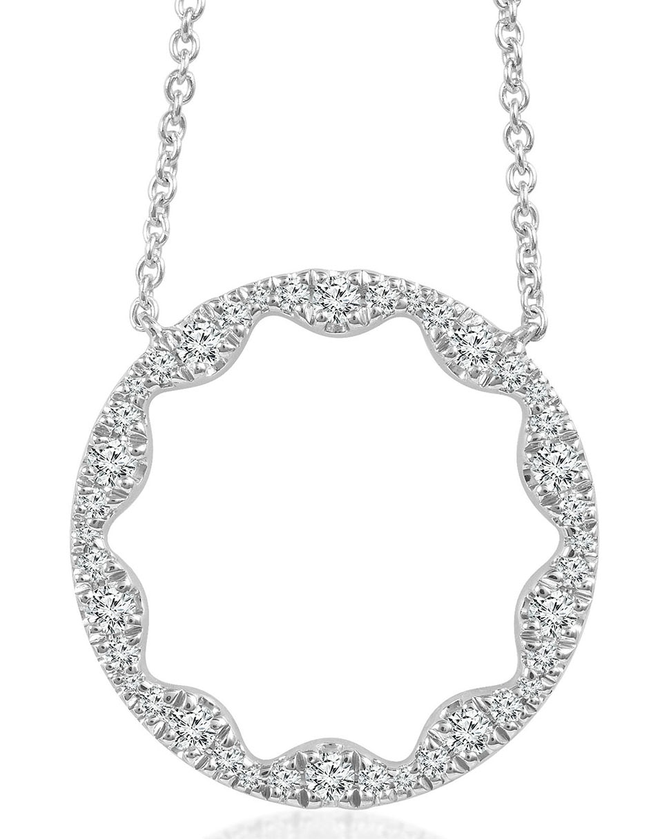 Collar de oro blanco 14 K