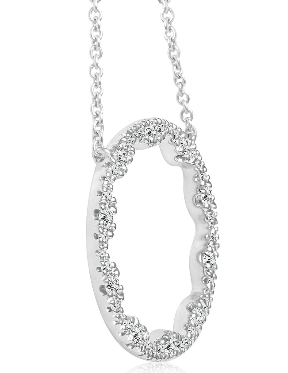Collar de oro blanco 14 K 2