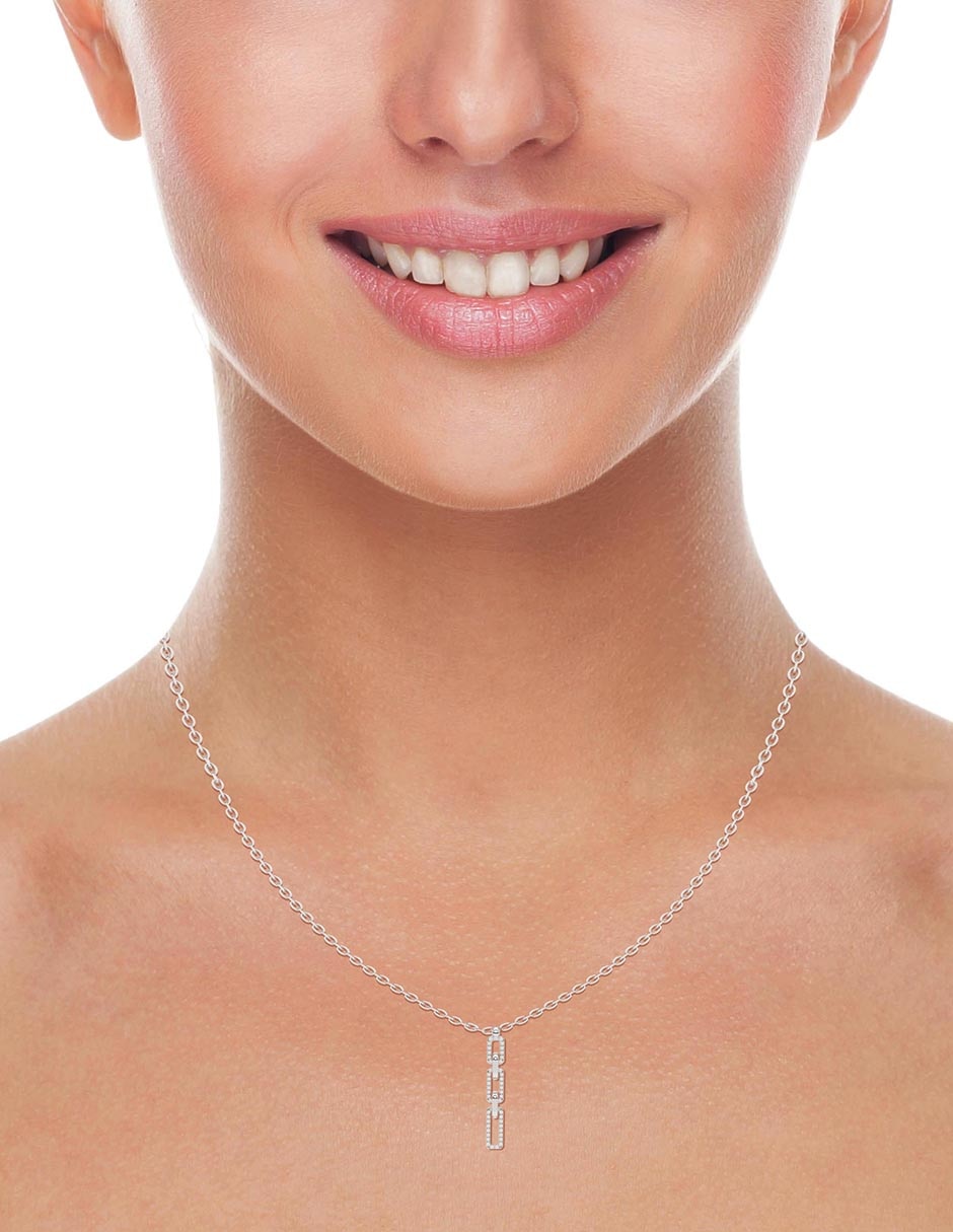 Collar Mimi Sky de oro blanco 14 K 3
