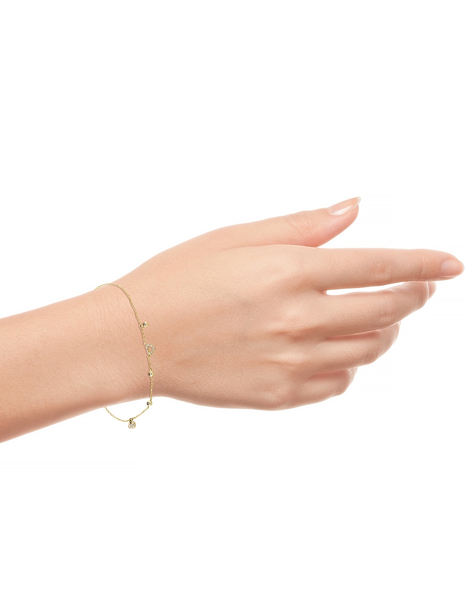 Pulsera de oro 14 K Mimi Sky con acabado pulido 3