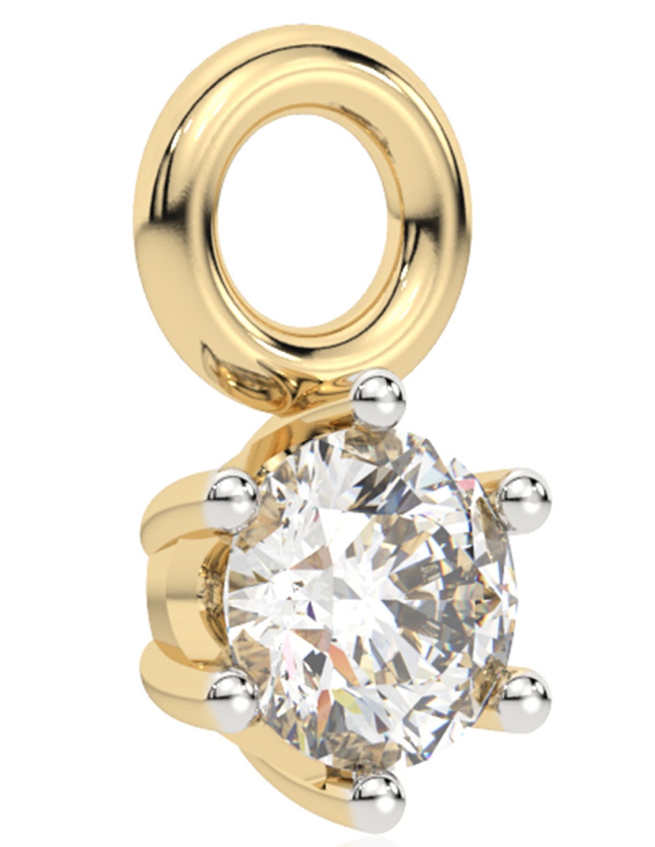Dije de bola de oro amarillo 14 K diamante 2