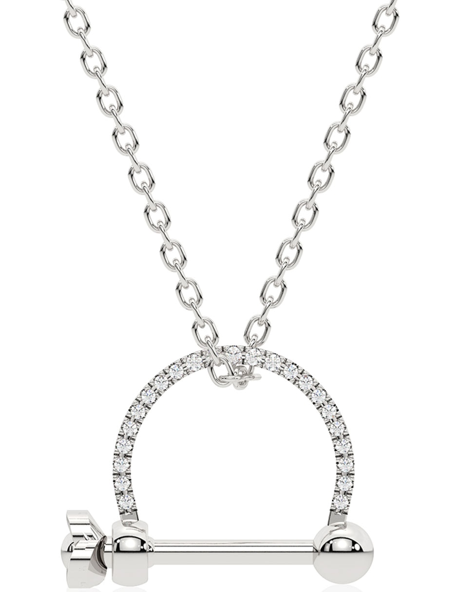 Collar de oro blanco 14 K